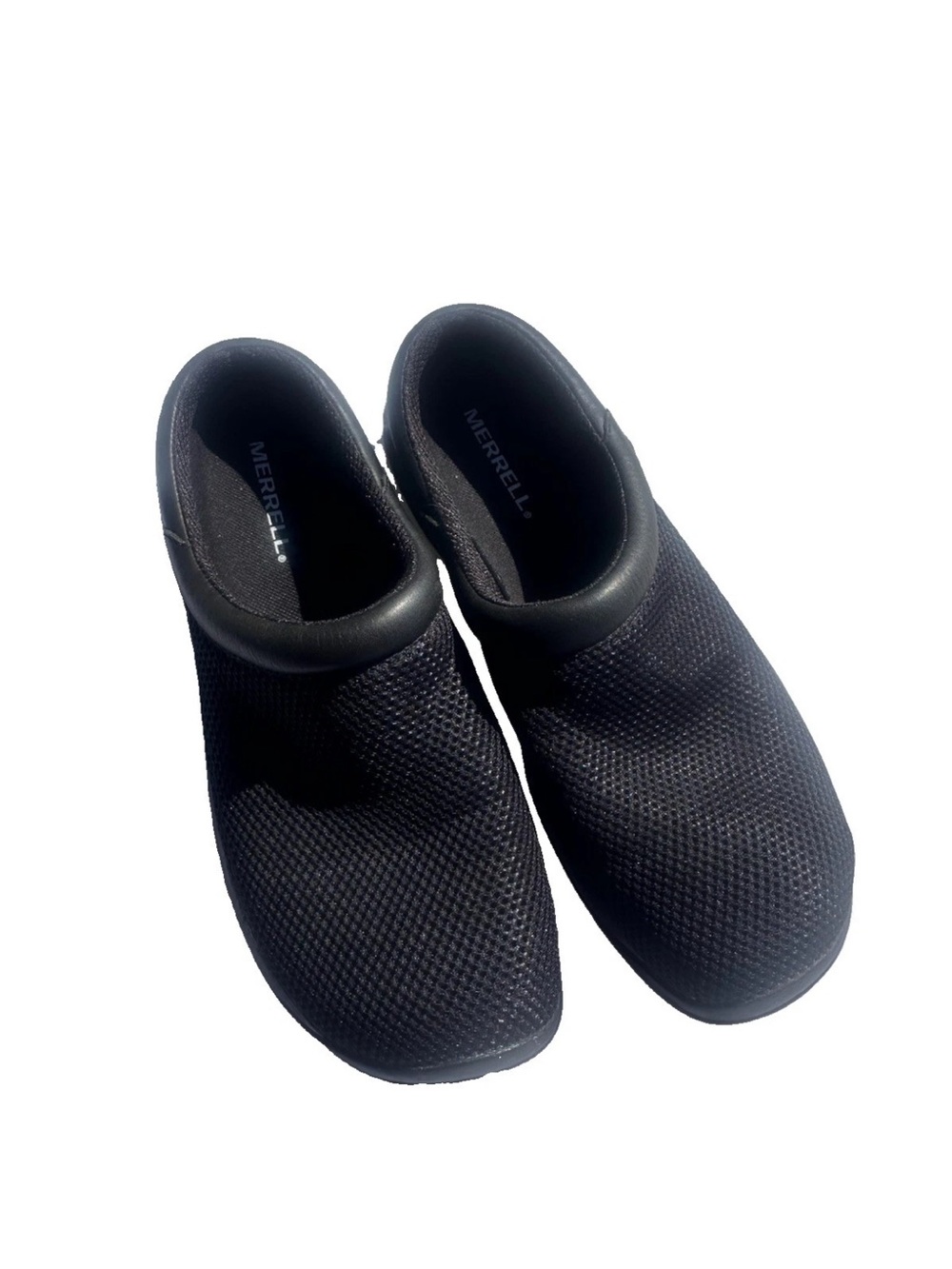 Merrell Men’s Black Mesh Slip-On Clogs Sz 9.5